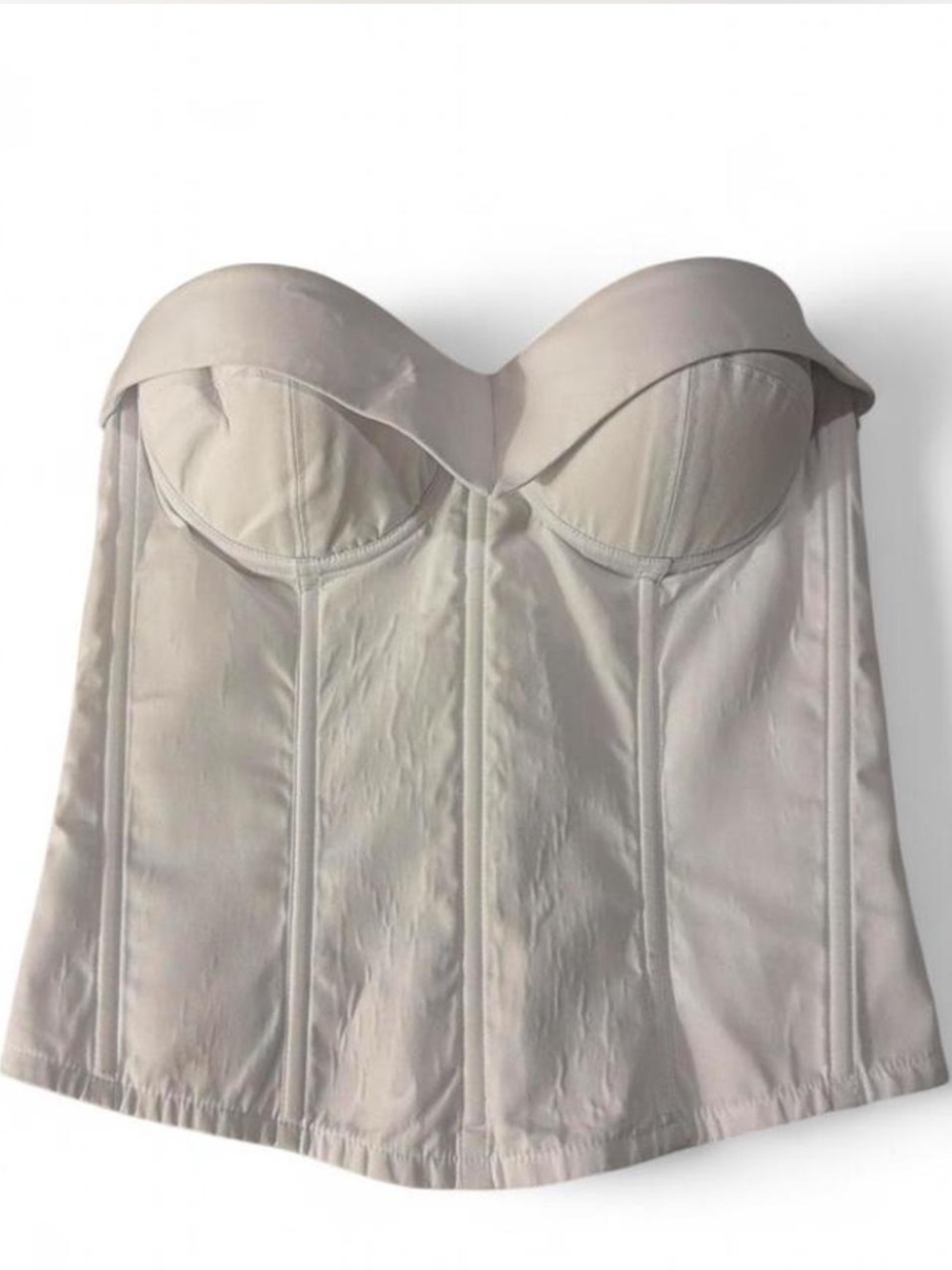 Danielle Guizio Strapless Longline Bustier - Cream